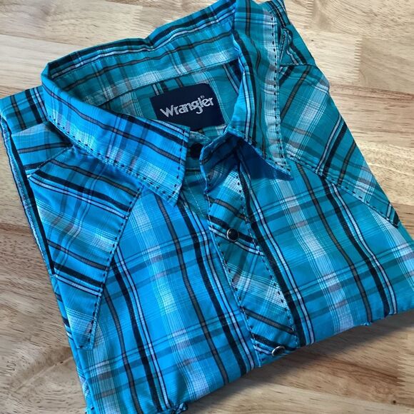 Men’s Wrangler Snap Front Long Sleeved Western Shirt - 2XL‎ - Picture 1 of 9
